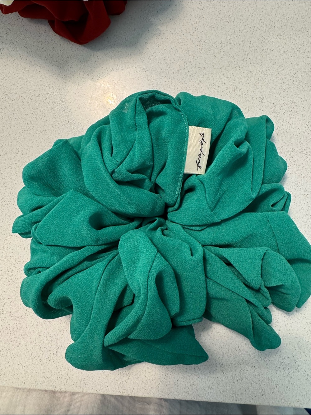 Free People Chiffon Jumbo Scrunchie - Black